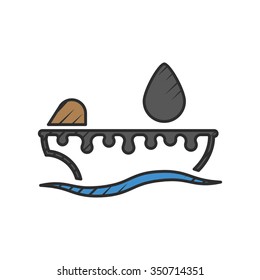 barge  icon on white background for web