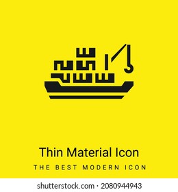 Barge minimal bright yellow material icon