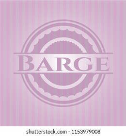 Barge retro pink emblem