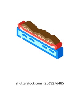 barge ship transport marine isometric icon vector. barge ship transport marine sign. isolated symbol illustration