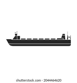 Barge vector icon.Black vector icon isolated on white background barge.