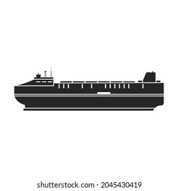 Barge vector icon.Black vector icon isolated on white background barge.