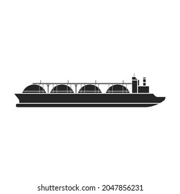 Barge Vektorsymbol.Schwarze Vektorsymbol einzeln auf weißem Hintergrund.