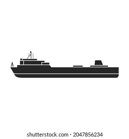 Barge vector icon.Black vector icon isolated on white background barge.