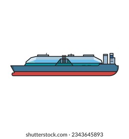 Barge Vektorsymbol.Color Vektorsymbol einzeln auf weißem Hintergrund.