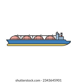 Barge Vektorsymbol.Color Vektorsymbol einzeln auf weißem Hintergrund.