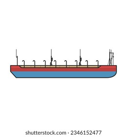 Barge Vektorsymbol.Color Vektorsymbol einzeln auf weißem Hintergrund.