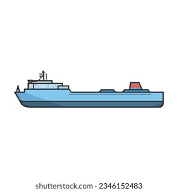 Barge vector icon.Color vector icon isolated on white background barge.