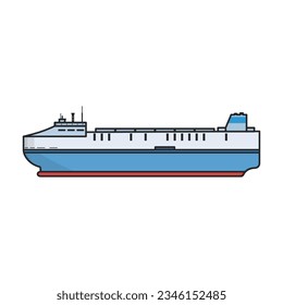 Barge Vektorsymbol.Color Vektorsymbol einzeln auf weißem Hintergrund.