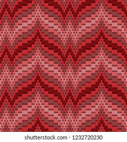 Bargello. Flame stitch. Traditional Florentine embroidery. Bright seamless vector pattern for design fabrics, textiles, bedspreads