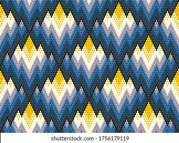 Bargello, Florentine, Italian embroidery. Imitation. Seamless background