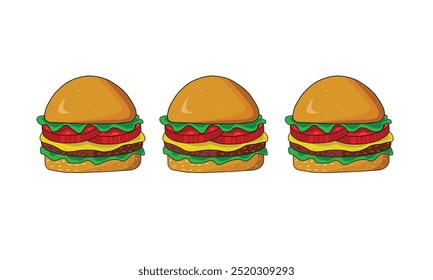 Barger Vector Illustration on White Background.