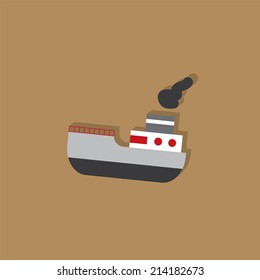 barges flat icon  vector illustration eps10  