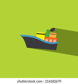 barges flat icon  vector illustration eps10  