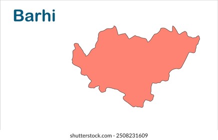 Mapa da subdivisão de Barhi, Distrito de Hazaribagh, Estado de Jharkhand, República da Índia, Governo de Jharkhand, Território indiano, Índia Oriental, política, aldeia, turismo