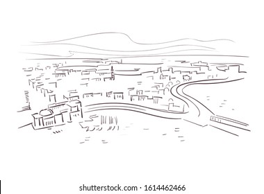 Bari Italy Europe vector sketch city illustration line art