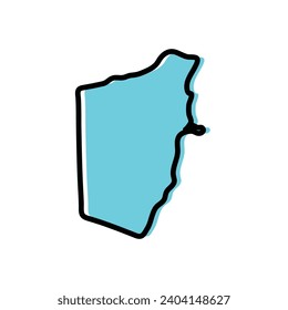 Bari region of Somalia vector map illustration.