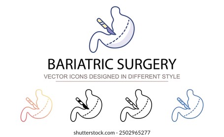 Bariatric Surgery icon design with white background stock illustration