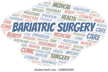 Bariatric Surgery word cloud vector made with text only