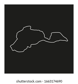 Mapa de la región de Barinas, en el país de Venezuela