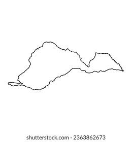 Mapa estatal de Barinas, división administrativa de Venezuela.