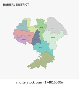 Barisal District Map Of Bangladesh