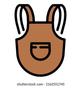 Barista apron icon outline vector. Coffee drink. Cafe bar