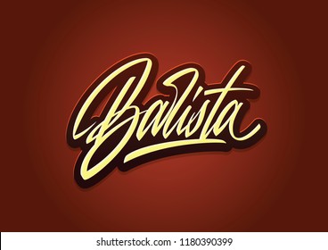 Barista brush vector lettering