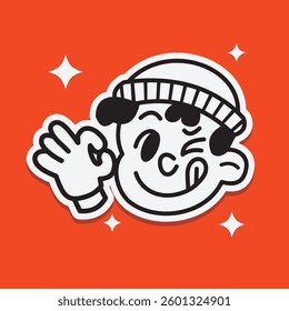 Barista Cofee Mascot Logo Illustration