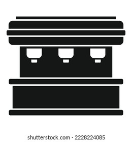 Icono de máquina de café de Barista vector simple. taza de espresso. Bebida caliente