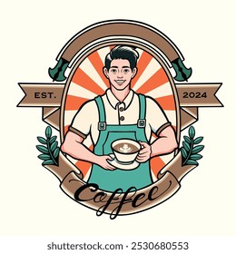 Barista Coffee Maker design illustration vector