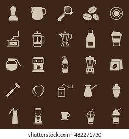 Barista color icon on brown background, stock vector