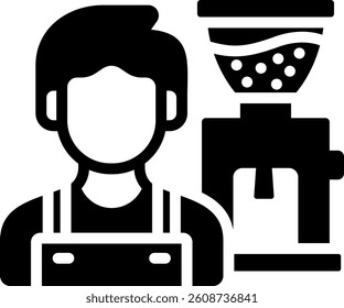 Barista Icon Glyph Vector Illustration