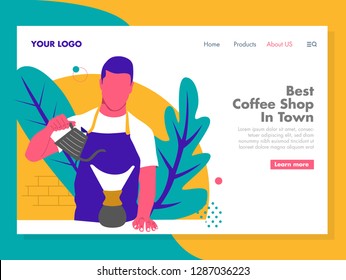 Barista Illustration for landing page