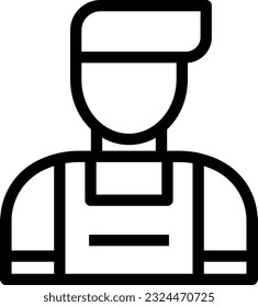 Barista Line Icon - Einzelsymbol, Vektorgrafik  