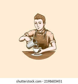 Barista Logo For Coffee Shop