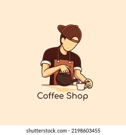 Barista Logo For Coffee Shop