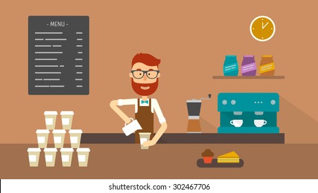 Coffee Shop Cartoon Images, Stock Photos & Vectors | Shutterstock