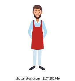 Barista man cartoon