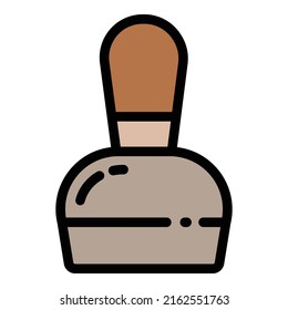 Vector de contorno de icono de herramienta Barista. Bebida de café. Fabricación de máquinas