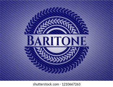 Baritone badge with denim texture