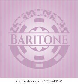 Baritone realistic pink emblem