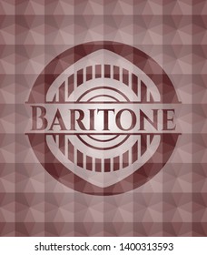 Baritone red seamless polygonal badge.