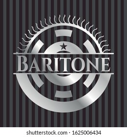 Baritone silvery emblem. Vector Illustration. Mosaic.