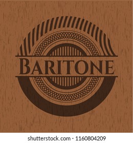 Baritone wooden emblem. Retro