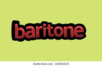 baritone writing vector design on a green background very simple and very cool