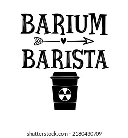Barium barista es un diseño vectorial para imprimir en varias superficies como camiseta, taza, etc.