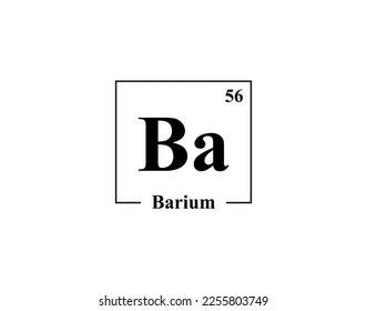 Vector de icono de Barium. 56 Ba Barium