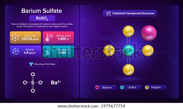 Barium Sulfate Properties Chemical Compound Structure Stock Vector Royalty Free 1979677754 7715