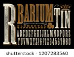 Barium & Tin is an original type design with a rustic, old west, or circus sign quality